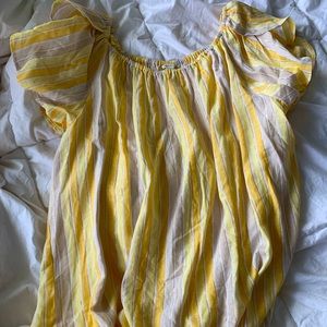 Yellow striped blouse
